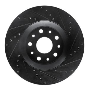 Dodge Sprinter 2500 Brake Rotor (1) - Rear Left - R1 Concepts - Drilled & Slotted - Black - `02-`18